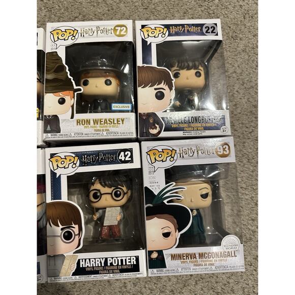 Lot of 8 Harry Potter Funko Pop Dumbledore Voldemort Ron Weasley Neville Minerva - Picture 2 of 7